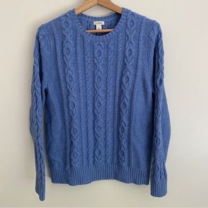 L.L. Bean Cable Knit Sweater, Size Large Petite